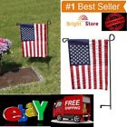 V0wfkw Evergreen Flag Garden Outdoor Black Iron Cemetery Stand 0795294813473
