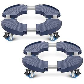 Vc-pcbl2p Vancastle Plant Caddy Stand With Wheels Heavy Duty Roller Base 15 2 Blue