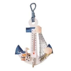 B59i8n17h902httxzlp7p Veemoon 2pcs Nautical Wall Thermometer Anchor Beach Hanging Decor Wo