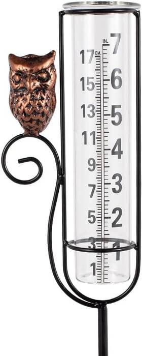 Vn-1303 Venniy Owl Rain Gauges Water Gauge For With Metal Stake 7 Inch Freeze Proof