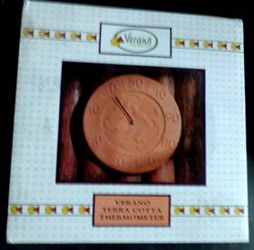 216496 Verano Terra Cotta 12 Inch Thermometer Birds In Tree Designed By Brenda Koppel
