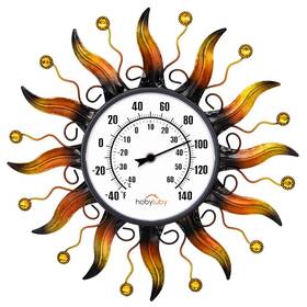 Fba-vg-yf450050101 Vewogarden 13.5 Inch Sun Outdoor Digital Thermometer No Battery Needed Metal De