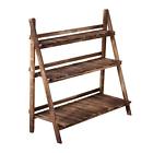 Vex9046750081233hc Wooden Ladder Plant Stand Natural Wood