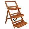 X31.5 Vida Xl 3-tier Plant Stand 19.7 X24.8 Solid Acacia Wood Ad