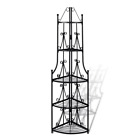 290579 Vida Xl Corner Plant Rack Black Square Garden Storage Shelf Display Outdoor
