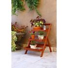 Vifah Wood Plant Stand Pot Table Display Garden Decor 3 Tier Planter Outdoor Indoor 761691304869