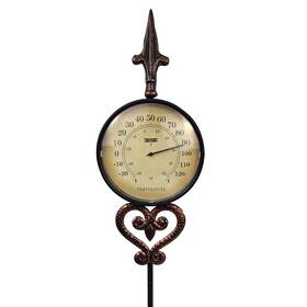 Vioyouns 445015197162 Cast Iron Thermometer Decorative Garden Stakes Metal For Patio Outd
