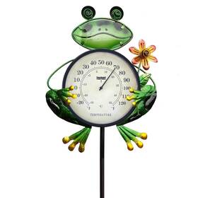 Vy-0602 Vioyouns 42 Inch Frog Outdoor Thermometer Decorative Garden Stakes Metal G Vy-0602 Vioyouns 42 Inch Frog Outdoor Thermometer Decorative Garden Stakes Metal G