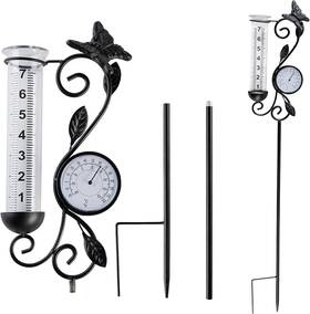 Voumsil 746721405099 Rain Gauge Outdoor Black Butterfly With