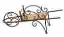 W-66557 Indoor Outdoor Unbranded Garden Patio Wheelbarrow Yard Art Deco Plant Stand Metal And Wood