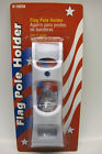 U-10258 Wall 4-pack White Flag Pole Aluminum Mounted Holders