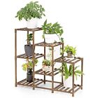 Tn21307 Walmann Brown Wood 3 Tier Indoor Outdoor Plant Stand Nwb