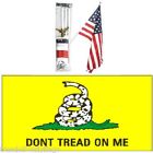 1-usa White Wall X5 Gadsden Flag1 1-3 Kit- Mount Patriotic Flagpole