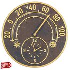 01288 Whitehall Solstice Thermometer French 14 Bronze Clock Products