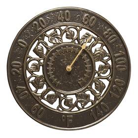 1846 Whitehall 647603913896 Products Ivy Silhouette Thermometer French Bronze