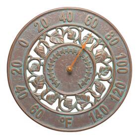 Whitehall Products 445025251236 Verdigris Ivy Silhouette Thermometer