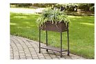 Wicker Stand Rectangle Flower Garden Plant Patio Planter Outdoor