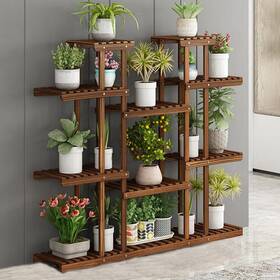Xyunte202406102 Wisfor Xl Large Wooden Plant Stand Outdoor Garden Balcony Patio Flower Display Shelves