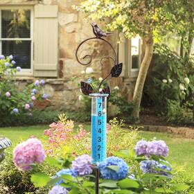 4874990b Wonder Garden Rain Gauge Outdoor Freeze Proof Gauges Medium Bird