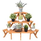 Wood-plant-stand-0343 Wood Plant Stand Tier Garden Yard Corner Flower 603305828913