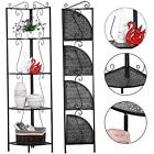 Wp00030684 Black Metal Art Corner Stand Shelf For Bathroom Kitchen