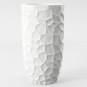 Wrought Studio 313032346368 Govind 22ftft H Handmade White Geometric Fiber Stone Tall Pot Planters