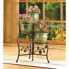 Wrought Style Holds Country Iron Shelves Plant Planter Pot Stand Shelf 3