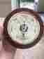 Ws070 Bey-berk Bey Berk Barometer With Thermometer On 5 Cherry Wood Brass Bezel German