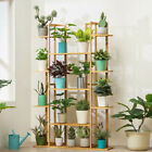 X-large Flower Rack Pot Bamboo Utility Shelf Bathroom Plant Stand 9 Tier