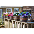 X1mmzjnf7j General Resin Barrel Pack Outdoor Garden Home Decor Flower Pots