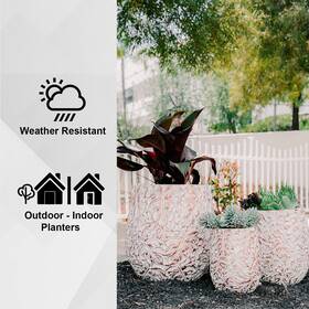 Xbrand 728990741870 19.3 Inch 15.4 And 12.2 H Tall Fiberstone/cement Indoor