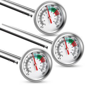 Xil-xuhal-1136 Xuhal 3 Pcs Stainless Steel Soil Thermometer Long Stem Compost Temperature For Gard