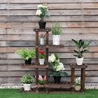 Yco73kdmlt General Tier Plant Display Stand Wooden Flower Rack Indoor Outdoor