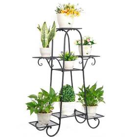 Hg-hcxlst-3224 Yiyibyus Plant Stands 40.16 Inch Hx29.92 Wx9.84 D Tiered Metal Indoor/outdoor Black