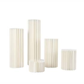 Jjoul8f3wdzj8 Yiyibyus Cylinder Flower Stand Cardboard Pvc Plastic Indoor/outdoor White Finish