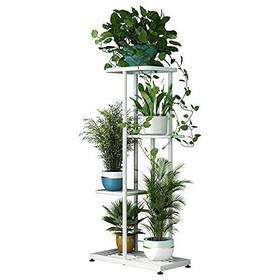 Yizaijia 711666635919 Plant Stand Metal 4 Tier 5 Potted Multiple Flower Pot Holder Shelf I