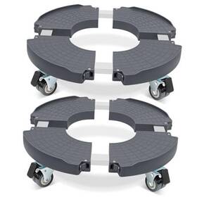 Yl-pc-grey-2 Ylcaster Pack Plant Caddy With Wheels Heavy Duty Rolling Stand 2 Gray