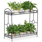 Yt00079395 Yaheetech Tier Planter Rack Step Style Metal Stand Outdoors Black