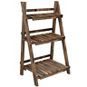 Yt6eq20003 Yaheetech Tier Folding Wooden Flower Stand Plant Display 696582247577