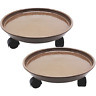 Yy-5brown-2pcs Heeler Brown Plant Caddy Pack Of Pallet With 692621679767