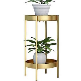 Zeetoon 24in Modern Tall Plants Stand Gold Orchid Display Rack Potted Plant