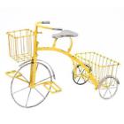 Zr167081-yl Unbranded Tricycle Plant Stand Antique Yellow Metal Weather Resistant Home