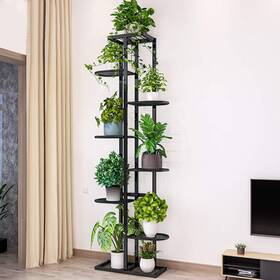 Zzbiqs 432173389394 Metal 8 Tier Tall Plant Stand Multiple Flower Pot Holder Shelves Planter Shel