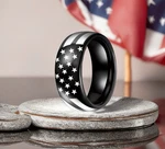 Usa American Flag Ring Stainless Steel Black!. Fixed Price $9.99.