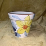 New England Pottery Floral Flower Planter Portugal 4.5" Plants Greenery. Fixed Price $13.00.