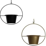 Hanging Ceiling Metal 6" Home Garden Flower Plant Pot Holder Stand Gold/black. Fixed Price $15.95.