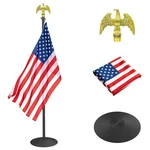 Indoor Flag Pole Stand With 3X5 Ft American & Golden Eagle Topper .... Fixed Price $72.85.