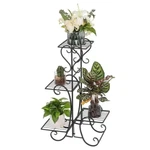 Winado 772695161778 Black Metal 4 Potted Square Flower Shelves Plant Stand. Fixed Price $24.95.