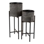 Zingz & Thingz Deco Waves Indoor/outdoor Novelty Cast Iron Plant Stand. Fixed Price $69.99.