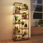 Bamworld Plant Stand With Grow Light Tall Shelf Large Wood Holder. Fixed Price $42.99.